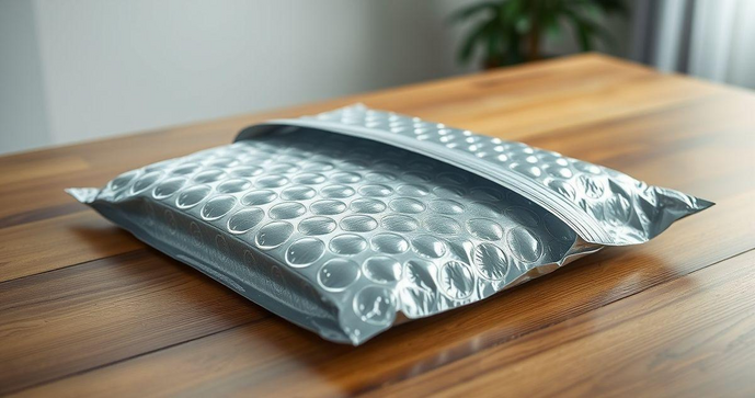 Envelope com plástico bolha interno garante proteção máxima para seus produtos